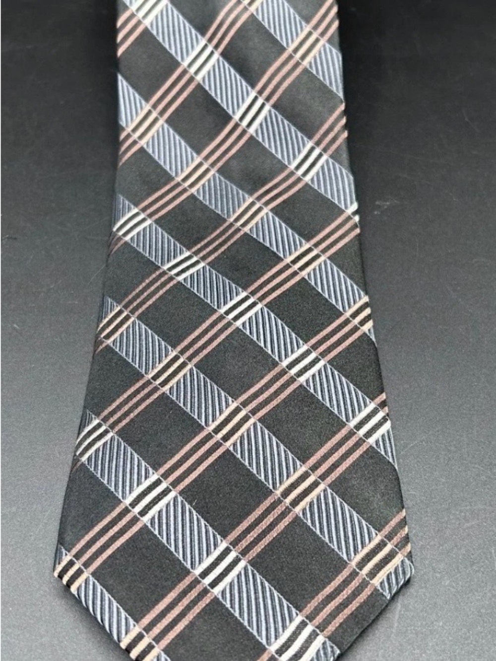 Michael Kor's 100% Silk Necktie Men's Multicolor Stripes Office Modern